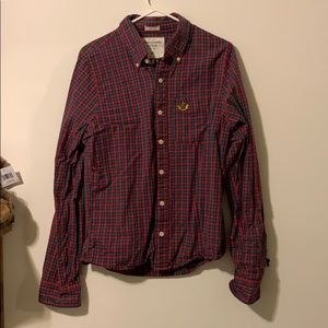 Red & Green Abercrombie & Fitch LS Button up